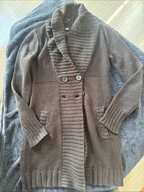 H&M Women's Shawl Collar Long Cardigan - Brown